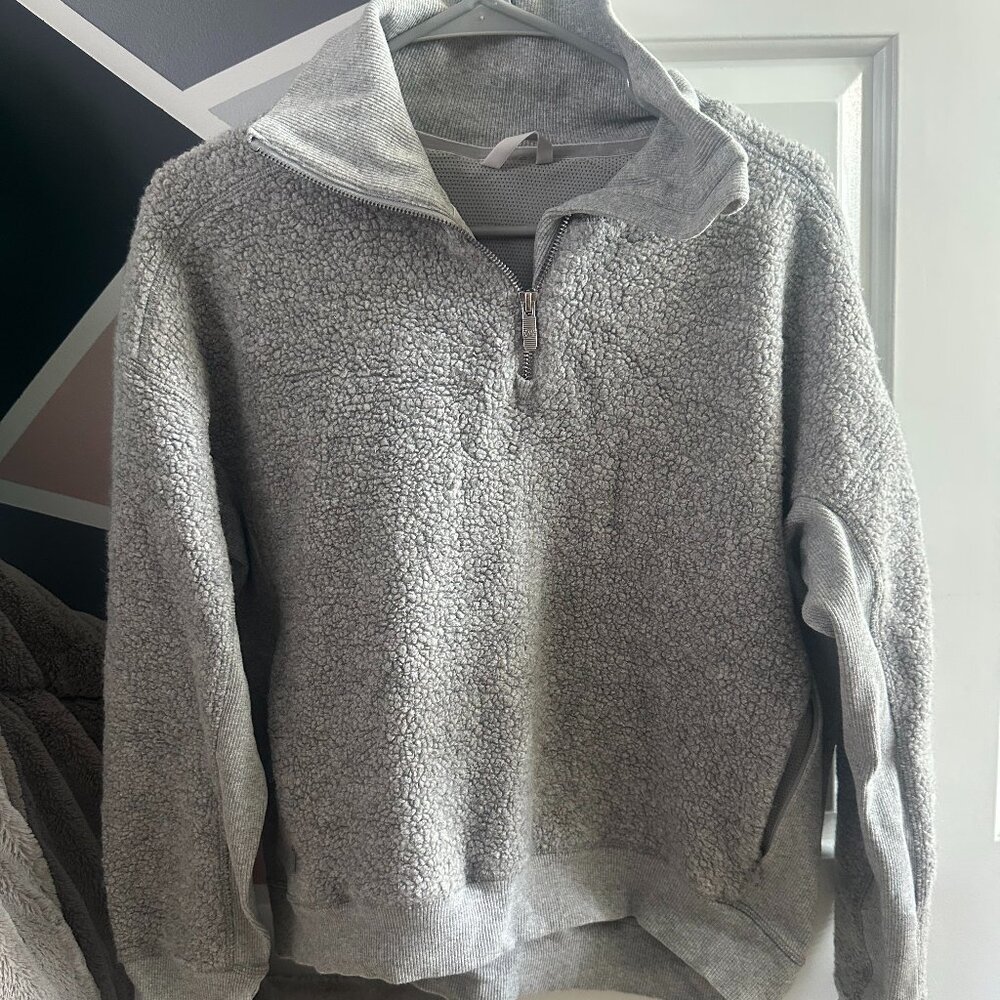 Lululemon Scuba sherpa Cropped Oversized Half-Zip
